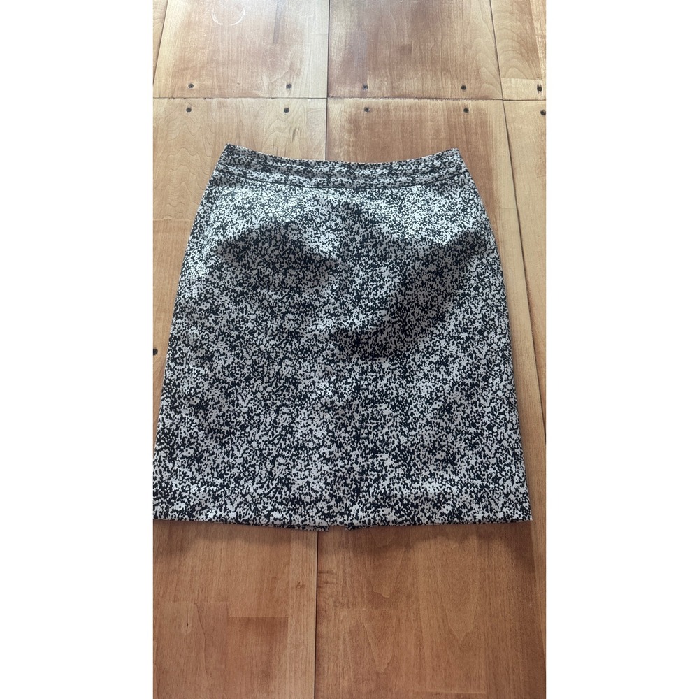 Banana Republic Petite Black White Speckled Textured Pencil Skirt Size‎ 4P